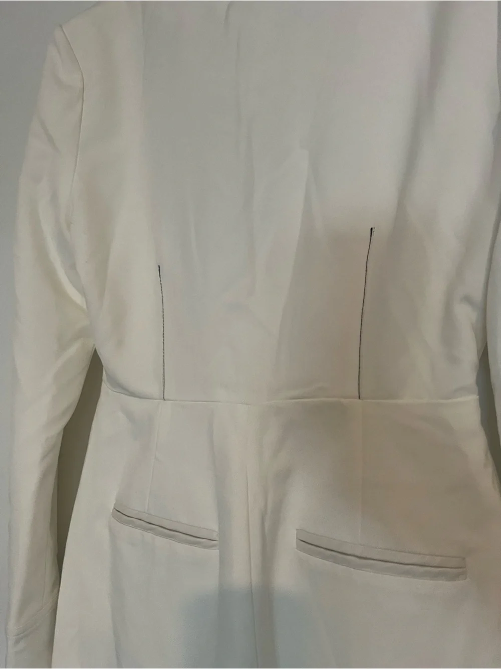Maniere De Voir Off-White Tailored Blazer Romper